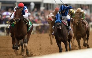 Breeder' Cup Sprint (G1) runner up Private Zone (right) is the favorite for Saturday's Cigar Mile (G1) at Aqueduct (Photo credit: Breeders' Cup Ltd.).