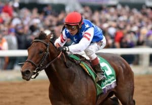 Breeders' Cup Sprint (G1) champion Runhappy will try the Dirt Mile (G1) this year. (Photo credit: Breeders' Cup Ltd.)