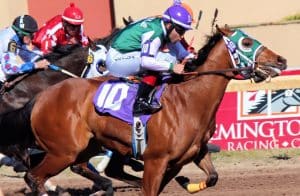 A field of 11 line up in Sunday's Oklahoma Derby (G3) at Remington Park. (Photo credit: Remington Park).