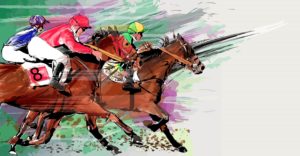Horse racing running pack paint