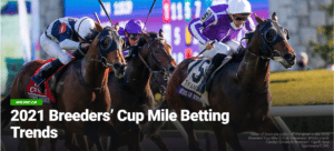 2021 Breeders' Cup Mile Betting Trends