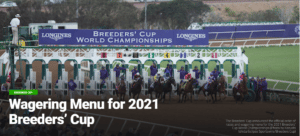 Wagering Menu for 2021 Breeders' Cup